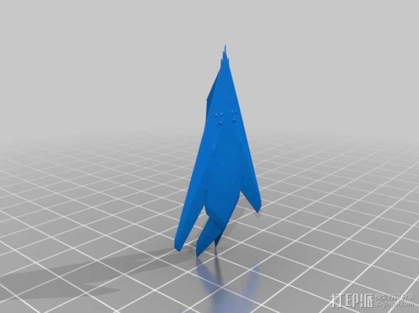 夜鹰战机模型 3D打印模型渲染图