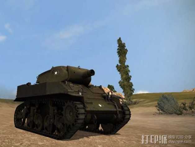 坦克模型 3D打印模型渲染图
