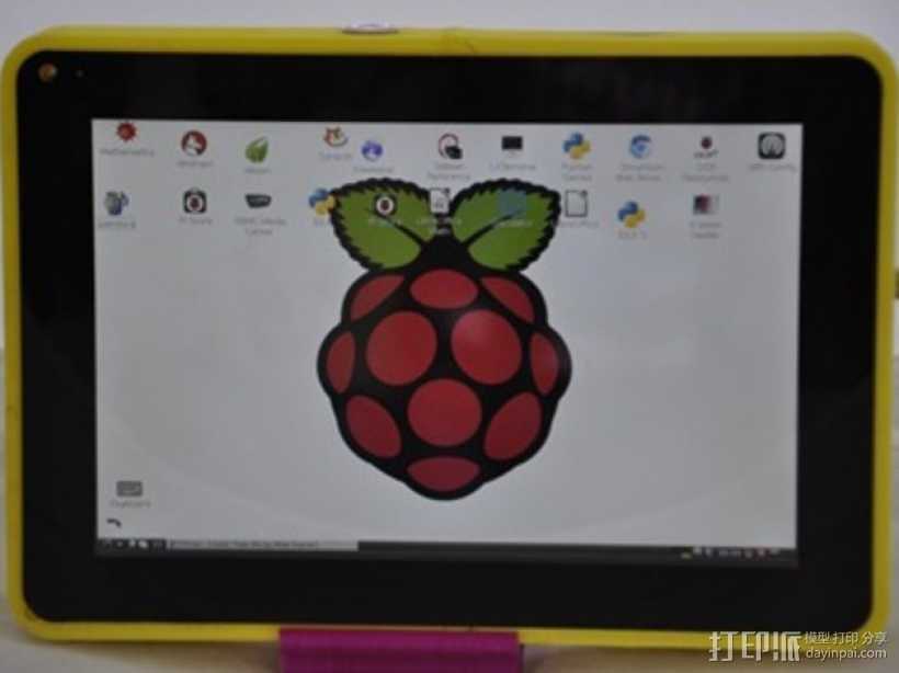 Raspberry pi树莓派平板电脑保护壳 3D打印模型渲染图