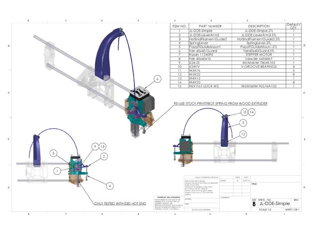 Printrbot Simple 的挤出机