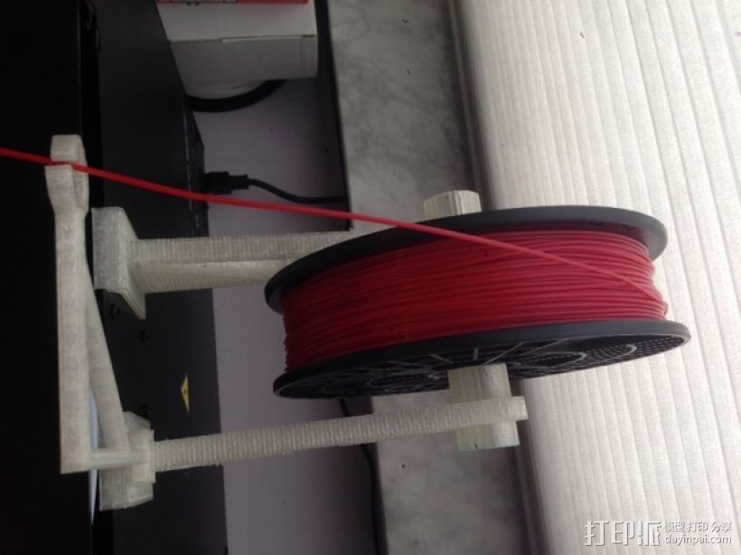 Makerbot 5th Gen 打印机的线轴支架 3D打印模型渲染图