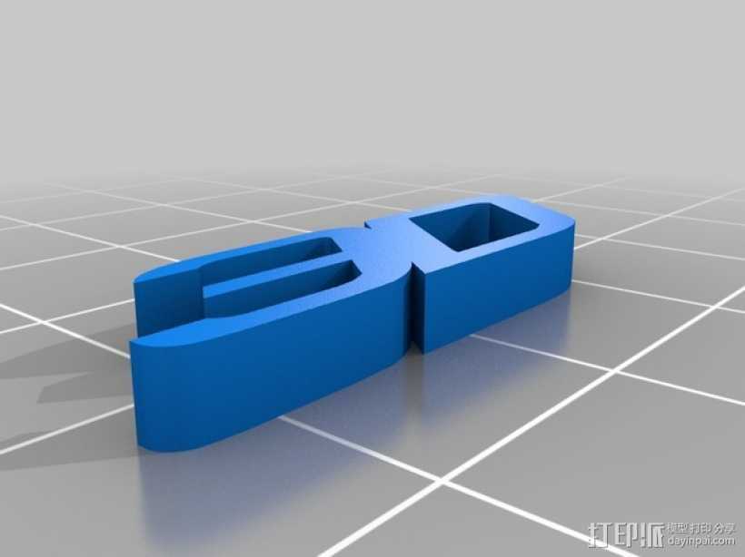 3D打印字母 3D打印模型渲染图