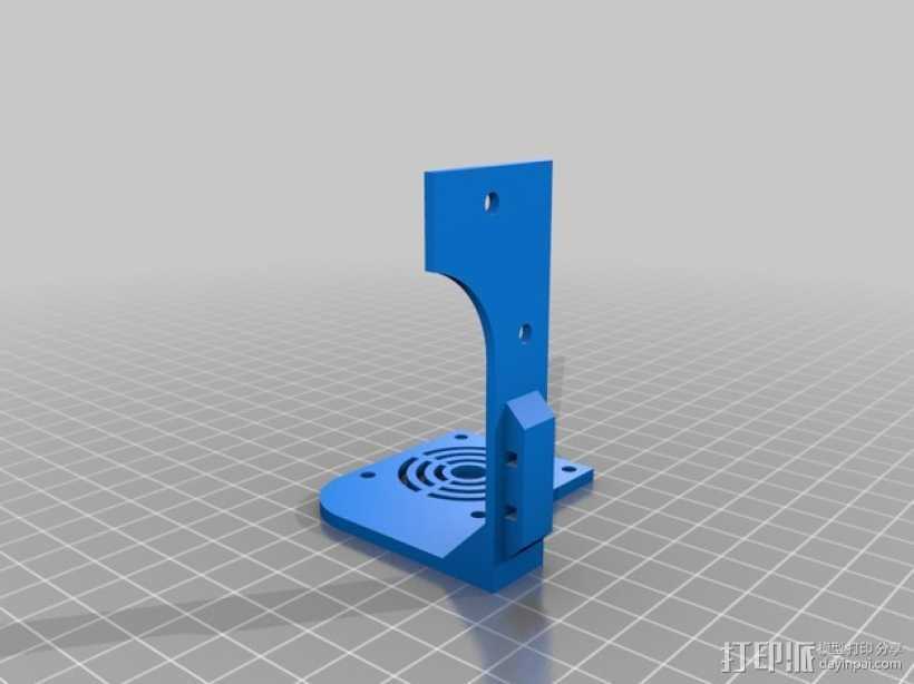 风扇挂载 3D打印模型渲染图