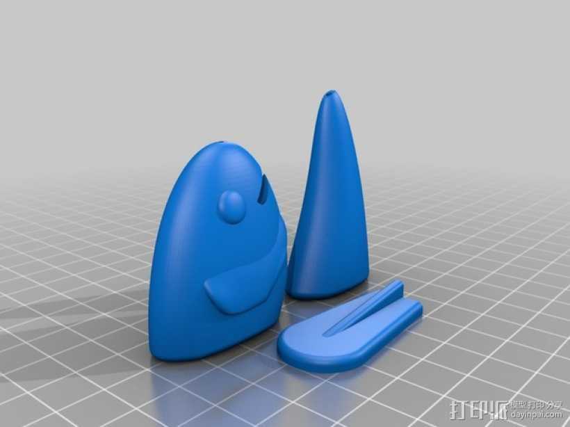 鱼摆件 3D打印模型渲染图
