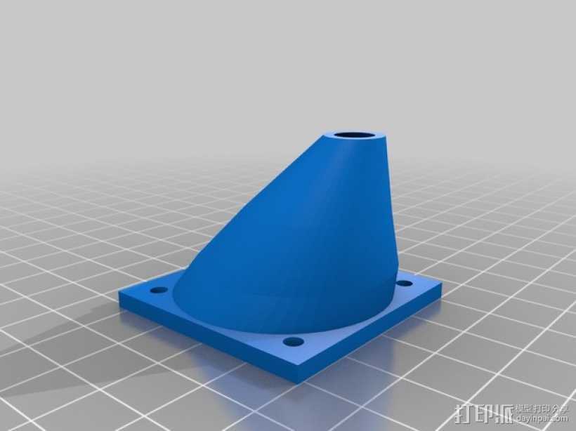Printrbot Simple打印机的风扇通风导管 3D打印模型渲染图