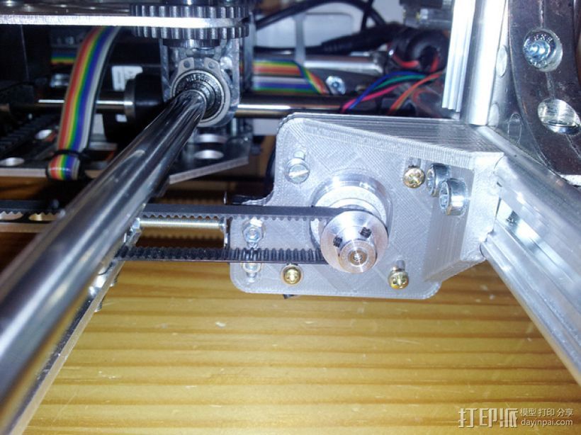 打印机X轴的马达支架 3D打印模型渲染图