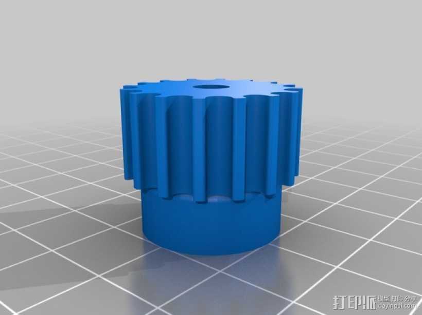 滑轮 3D打印模型渲染图