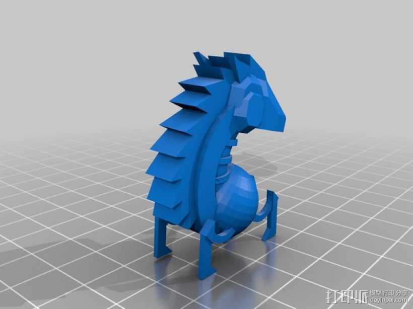 骑士棋子 3D打印模型渲染图