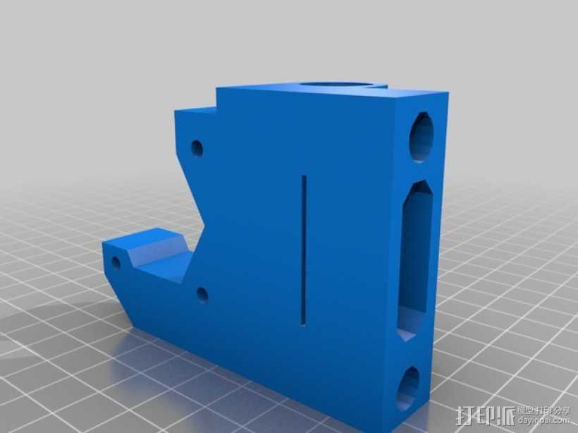 Prusa I3打印机X轴防震器 3D打印模型渲染图