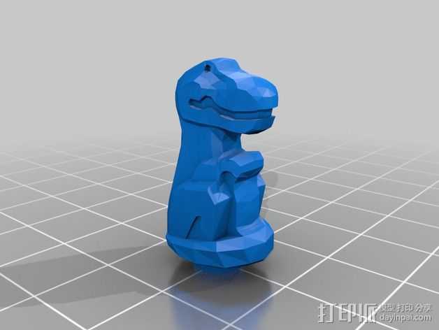 雷克斯暴龙 3D打印模型渲染图