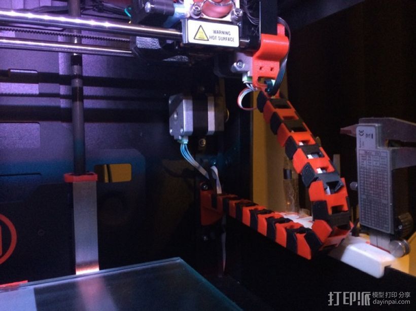 Replicator 2打印机的步进器/限位开关/锚链 3D打印模型渲染图