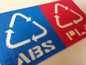 ABS 和 PLA 回收标识