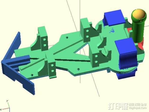 小型飞机 3D打印模型渲染图