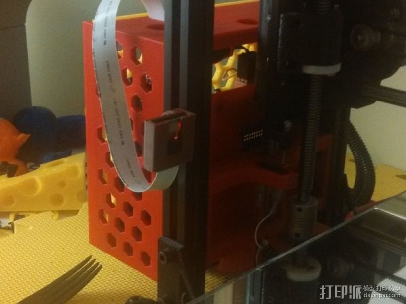  Raspberry Pi 相机适配器 3D打印模型渲染图