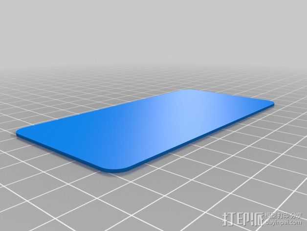 圆角参数板 3D打印模型渲染图