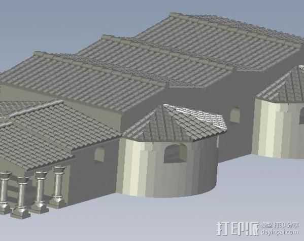 罗马浴场 3D打印模型渲染图
