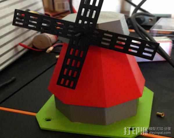 风车模型 3D打印模型渲染图