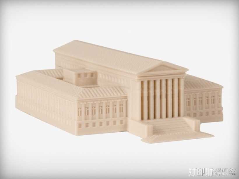法院建筑 模型 3D打印模型渲染图