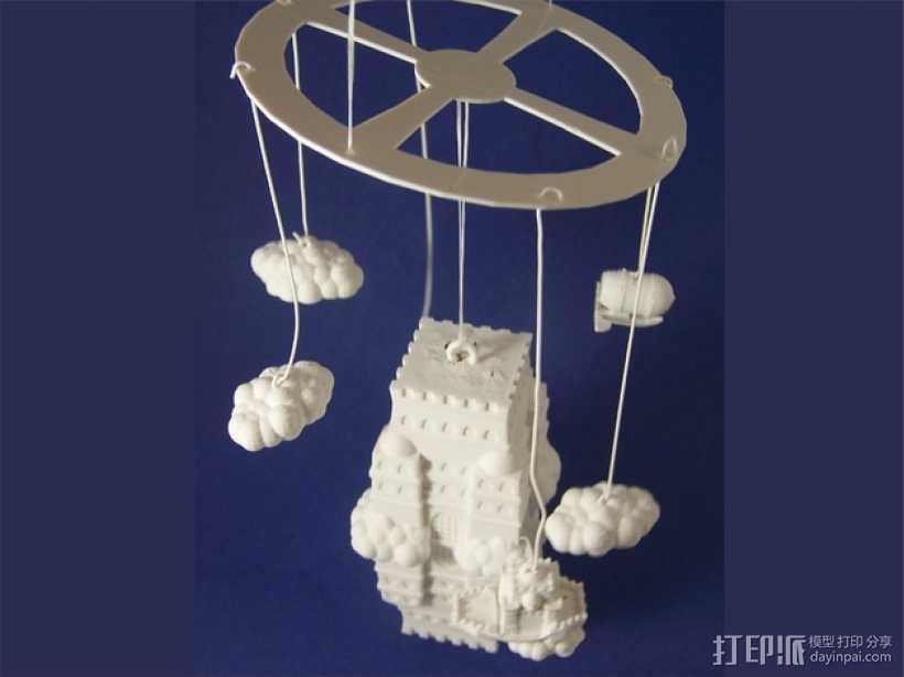 空中城堡装饰物模型 3D打印模型渲染图