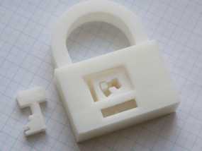 3D打印挂锁模型