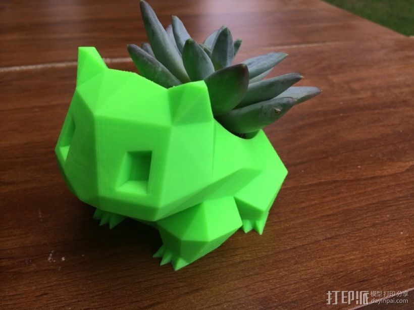 妙蛙种子花盆模型 3D打印模型渲染图