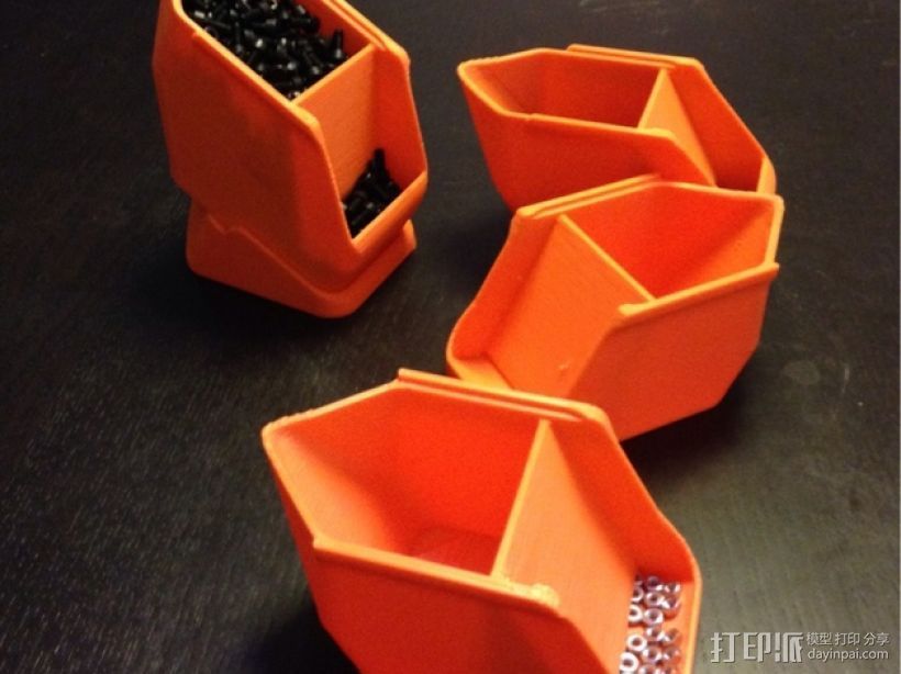 螺丝/螺母盒模型 3D打印模型渲染图