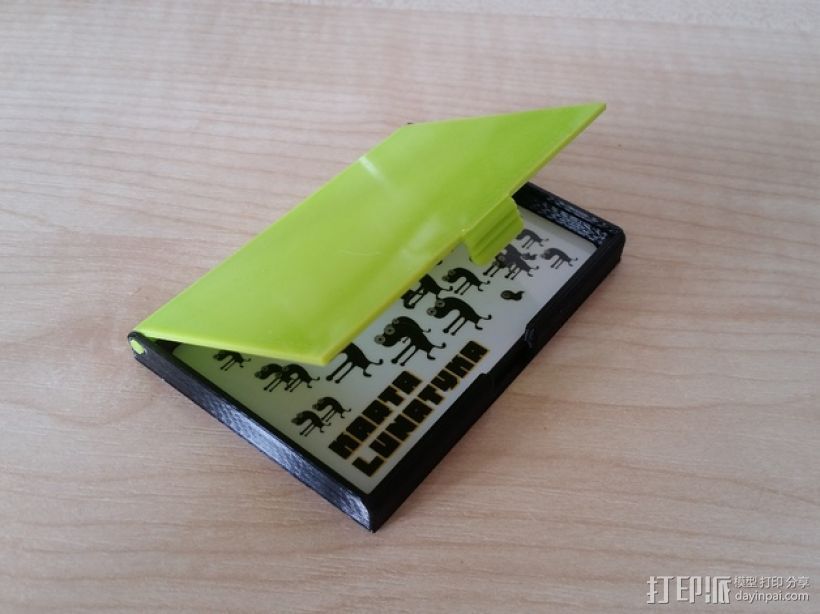 名片卡盒/信用卡盒模型 3D打印模型渲染图