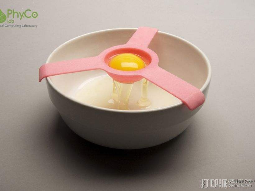 蛋清蛋黄过滤器模型 3D打印模型渲染图