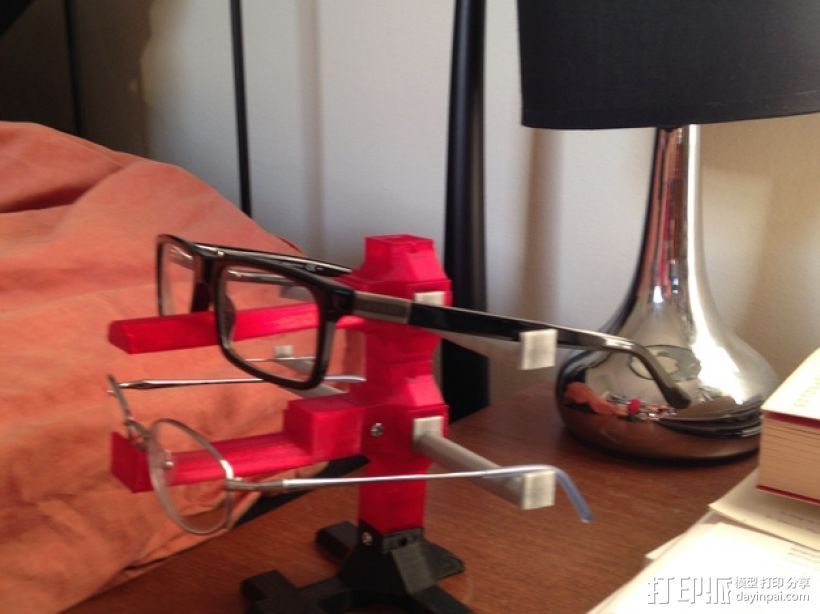 模块化的眼镜架 3D打印模型渲染图