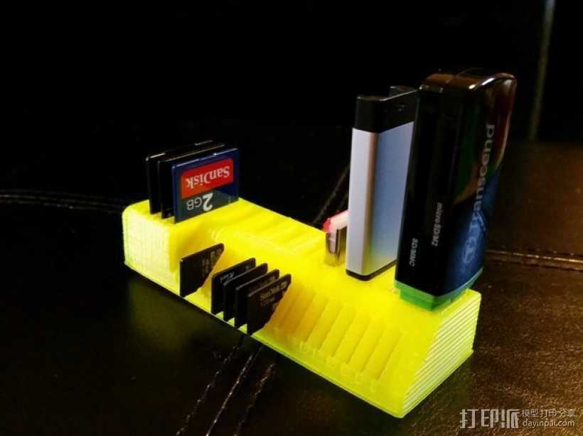 定制化USB卡/SD卡架 3D打印模型渲染图