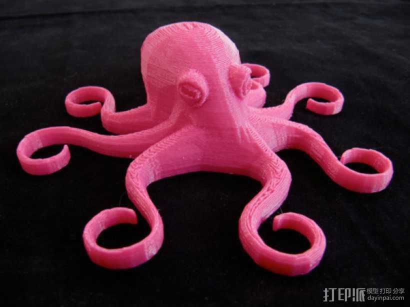 章鱼磁铁 3D打印模型渲染图