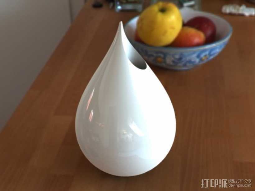 水滴形花瓶 3D打印模型渲染图