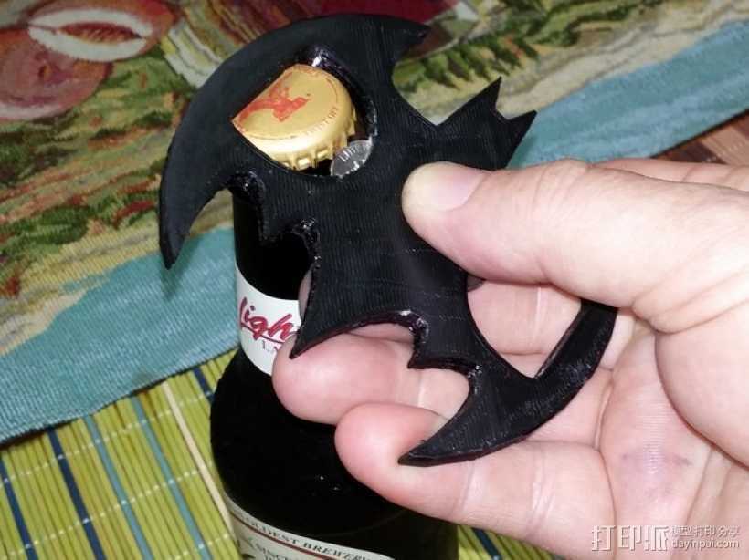 蝙蝠形开瓶器 3D打印模型渲染图