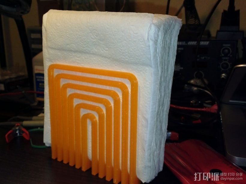 简易餐巾纸架 3D打印模型渲染图