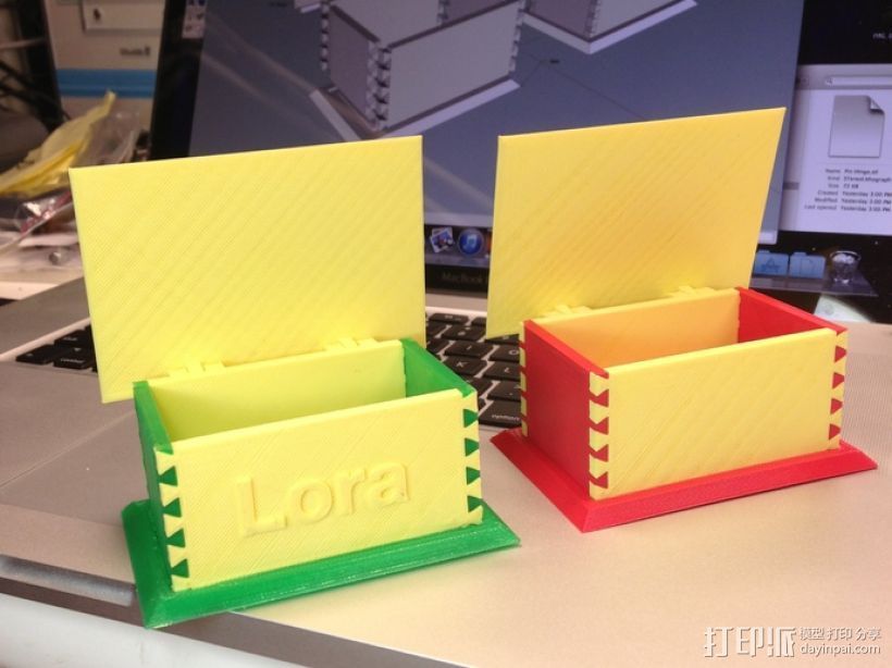 迷你长方形小盒 3D打印模型渲染图