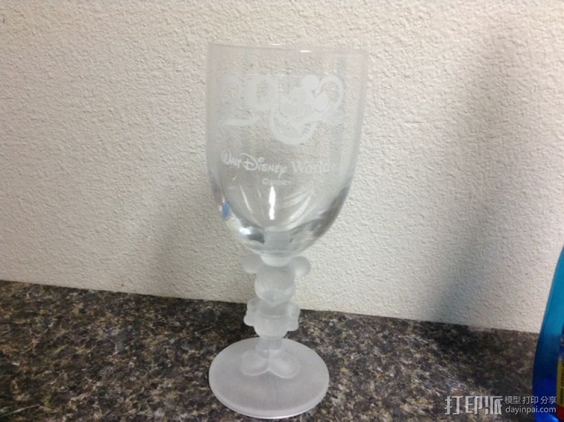 米奇玻璃杯 3D打印模型渲染图