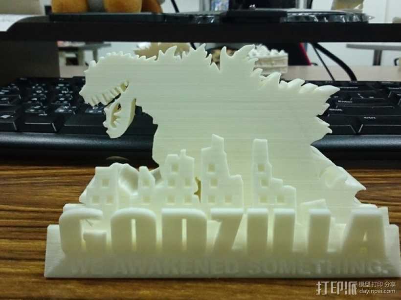 哥斯拉名片盒 3D打印模型渲染图