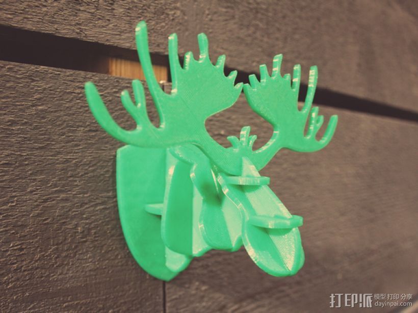 麋鹿形纪念品 3D打印模型渲染图