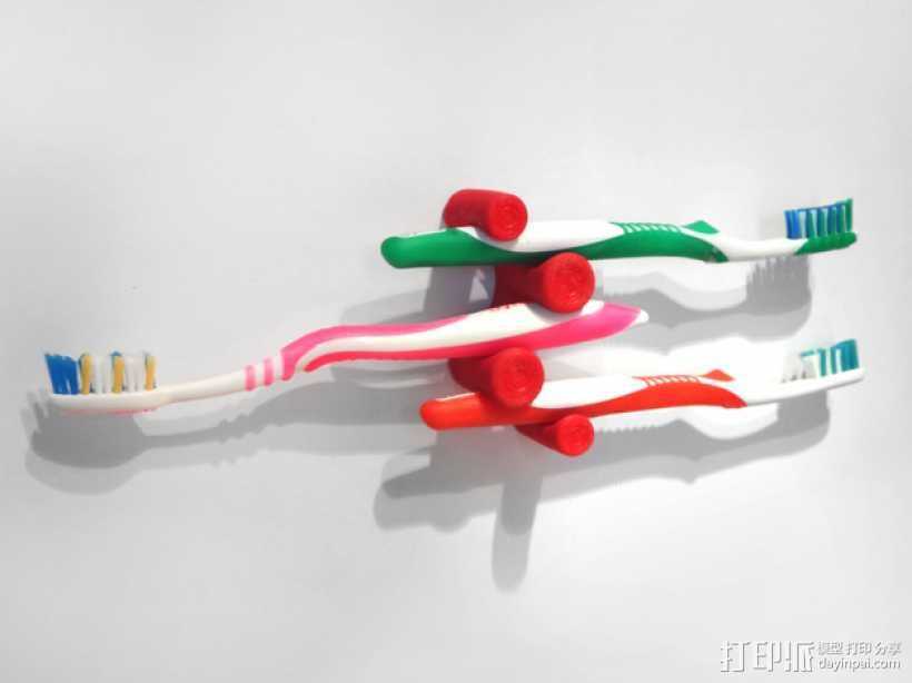 牙刷架 3D打印模型渲染图