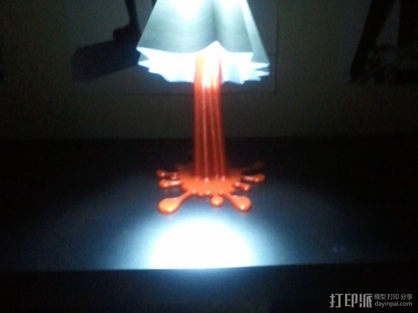 红色血液灯罩 3D打印模型渲染图