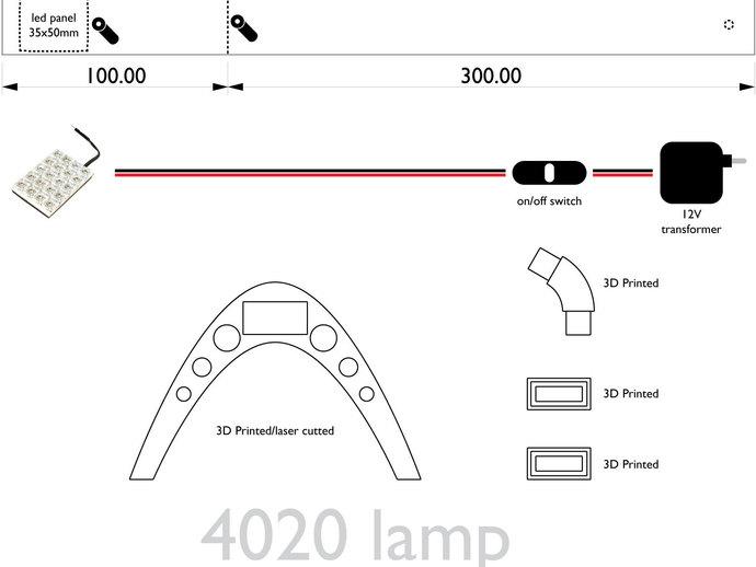 4020 DIY台灯