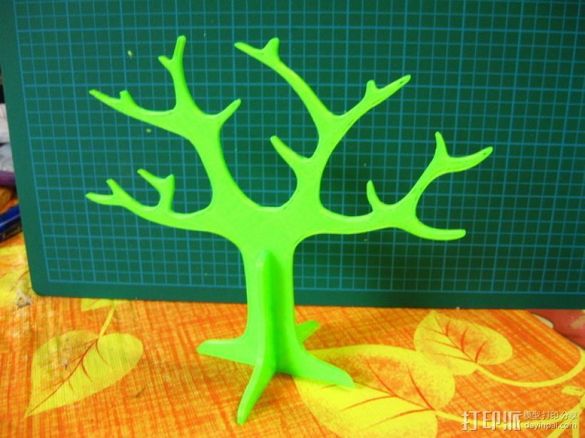 树形首饰架 3D打印模型渲染图