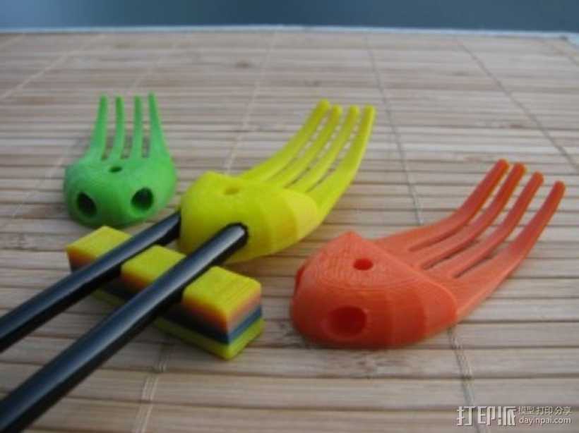 章鱼形筷子托架 3D打印模型渲染图