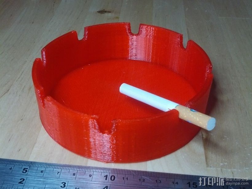 圆形烟灰缸 3D打印模型渲染图