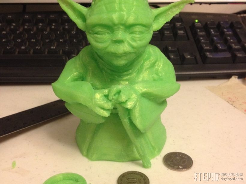 尤达大师存钱罐 3D打印模型渲染图