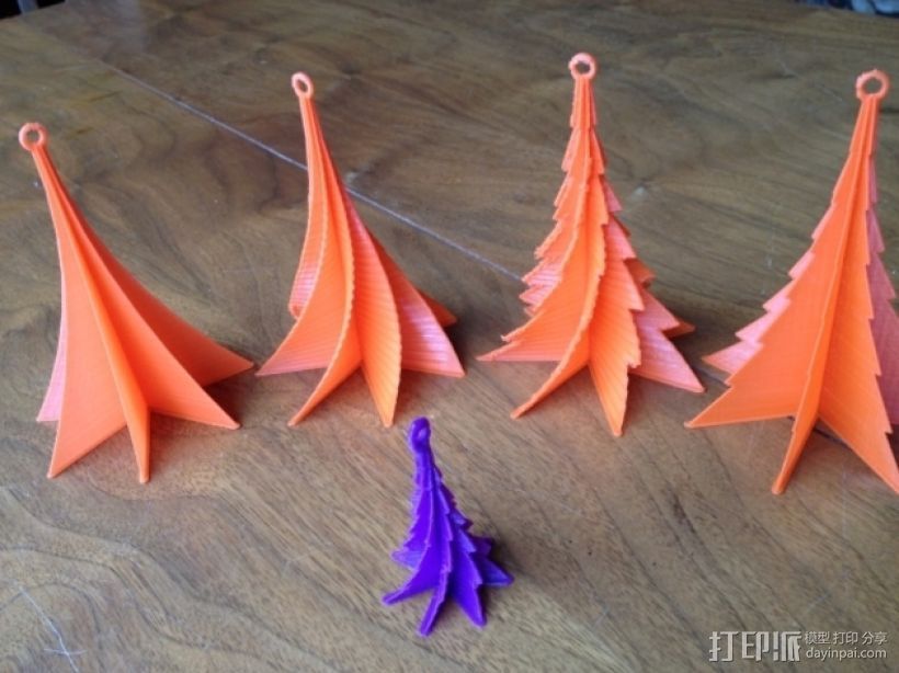 定制化迷你圣诞树 3D打印模型渲染图