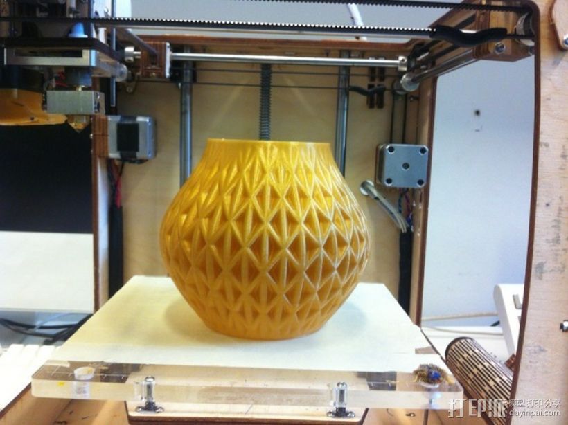 迷你圆形花瓶 3D打印模型渲染图