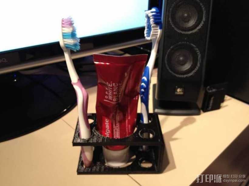 牙刷牙膏架 3D打印模型渲染图