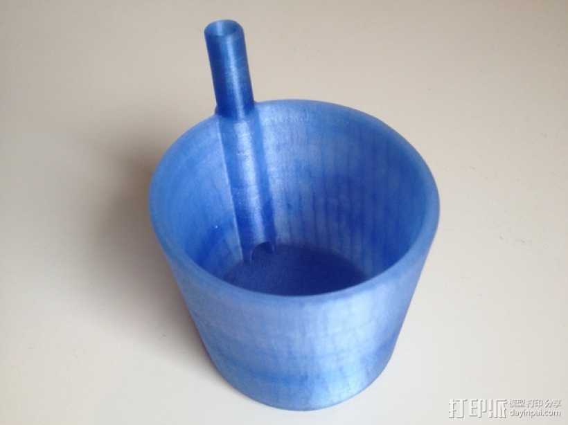 带吸管的迷你饮水杯 3D打印模型渲染图