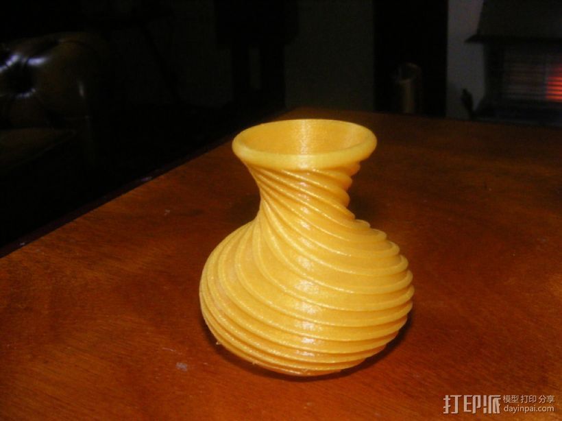 螺旋花瓶1 3D打印模型渲染图